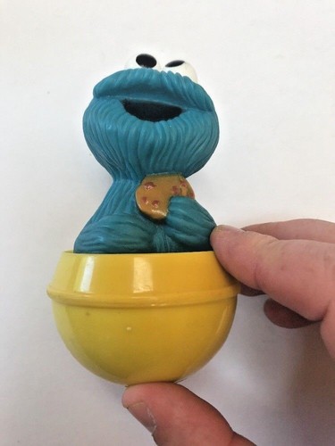 Vintage Illco Sesame Street Weeble Wobble Roly Poly Set Ball Big Bird Oscar - Picture 8 of 11