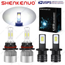 For Acura Integra 1990-1993 - 4x Combo Led Headlights Fog Light Bulbs White S2