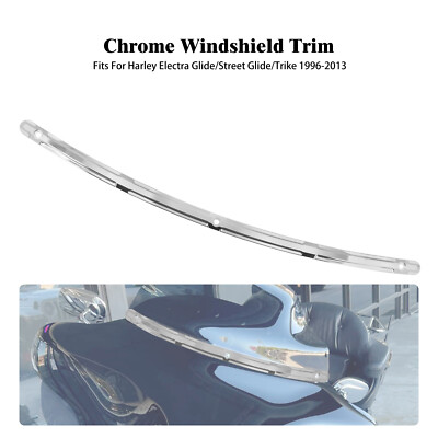 #ad Chrome Fairing Windshield Windscreen Trim For Harley Electra Street Glide 96 13 $22.99