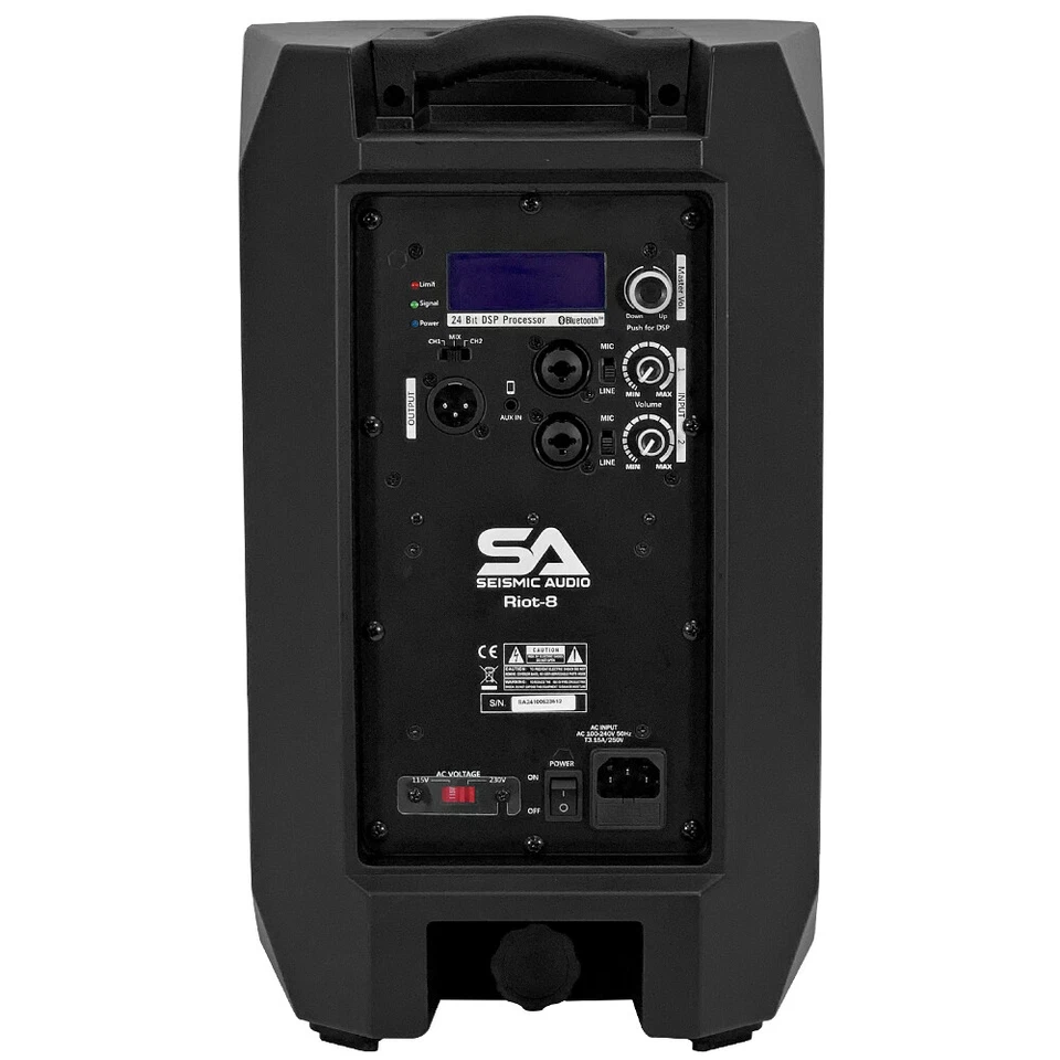 Powered 8" 500 Watt PA /DJ Speaker Bluetooth, DSP, Built in Mixer & Class D Amp - Image 4 of 4