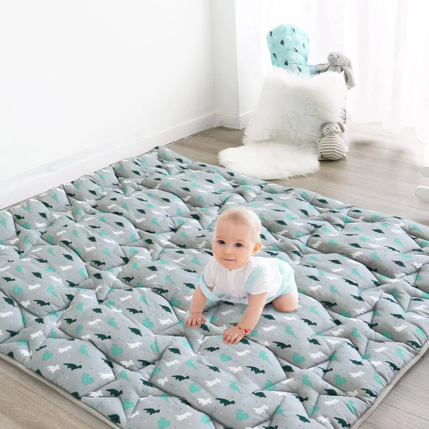 Baby Play Mat for 72''x59'' Playpen Non Slip Crawling Playmat for Floor Thick
Opens in a new window