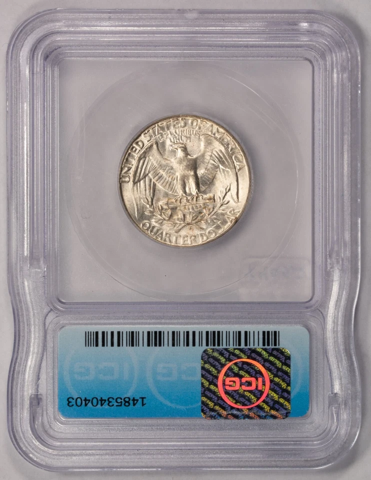 1944-S 25c Washington Quarter - Frosty Luster - PQ Example - ICG MS 67 - X4052 - Image 2 of 4