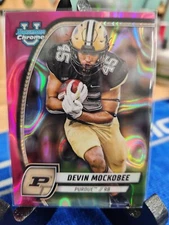 2024 Bowman Chrome U Football Devin Mocobee Pink Lava Refractor