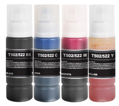 Ink Bottle Refill for T502 Epson EcoTank ET-2700 ET-2750 ET-2760 ET-2850 ET-3700