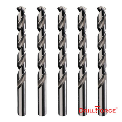 Drillforce 5PCS 13/32'' Drill Bit Set HSS M2 Jobber Length Twist Drill Bits Tools