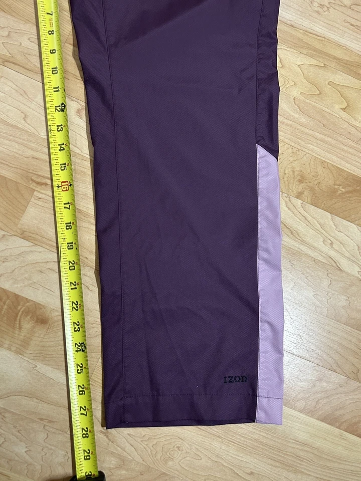 Женские дождевые брюки для гольфа IZOD темно-бордовые размер 6 - Изображение 3 из 4