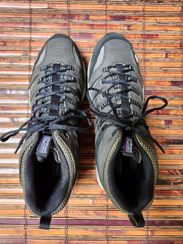 PATAGONIA RELEASE MID ESPRESSO VIBRAM HIKING BOOTS MEN's US SIZE 9.5 EURO 42.5 - Picture 10 of 14
