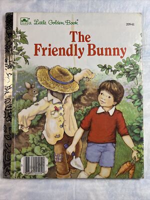 Vintage A Little Golden Book The Friendly Bunny 209-61 1985 #595