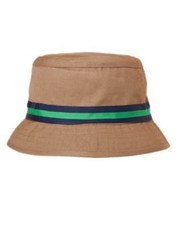 GYMBOREE BACKYARD EXPLORER KHAKI w/ NAVY N TEAL BAND BUCKET HAT 5 6 7 8 10 12 NW