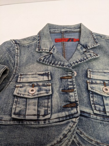 Miss Posh Medium Wash Denim Jacket Women’s Size 10 Short & Decorative - Picture 3 of 14