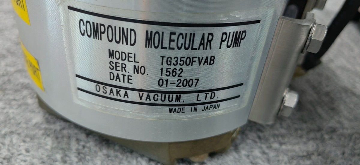 OSAKA TG350FVAB Turbo Pump+TC353 Controller+cable, working OSAKA TG350FVAB Turbo Pump+TC353 Controller+cable, working