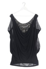 SHIVADIVA ärmellose Bluse Damen Bluse Gr. DE 38 schwarz-silberfarben Casual-Look