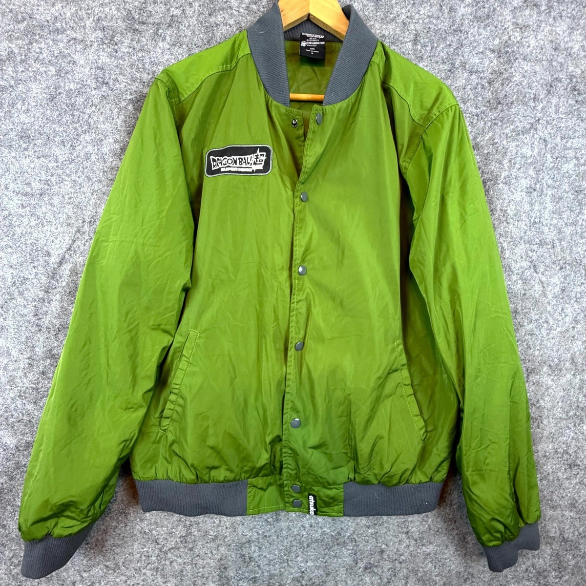 Dragon Ball Z Super Hero Atsuko Bomber Jacket Mens Medium Green