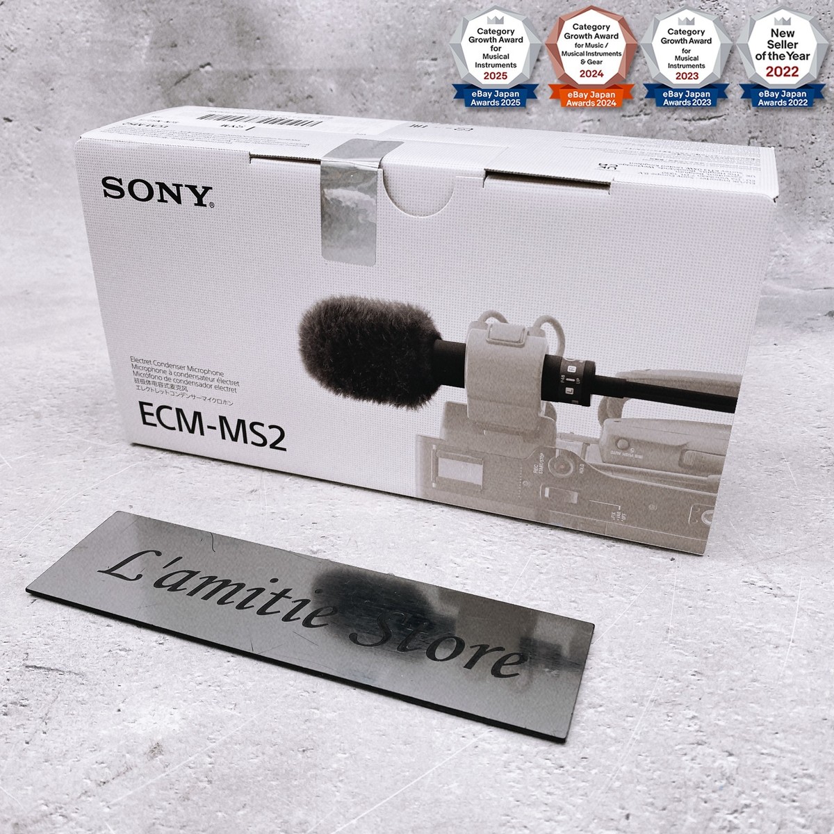 SONY ECM-MS2 Electret Condenser Microphone Compact Design Mono