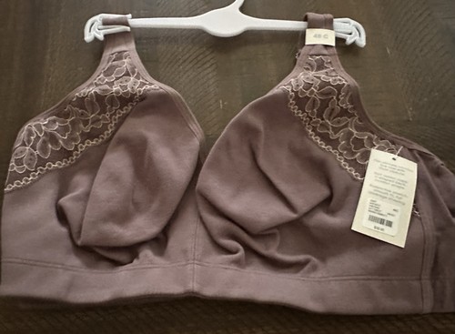 catherines intimates bra wireless back closure bra 48c nwt full coverage
