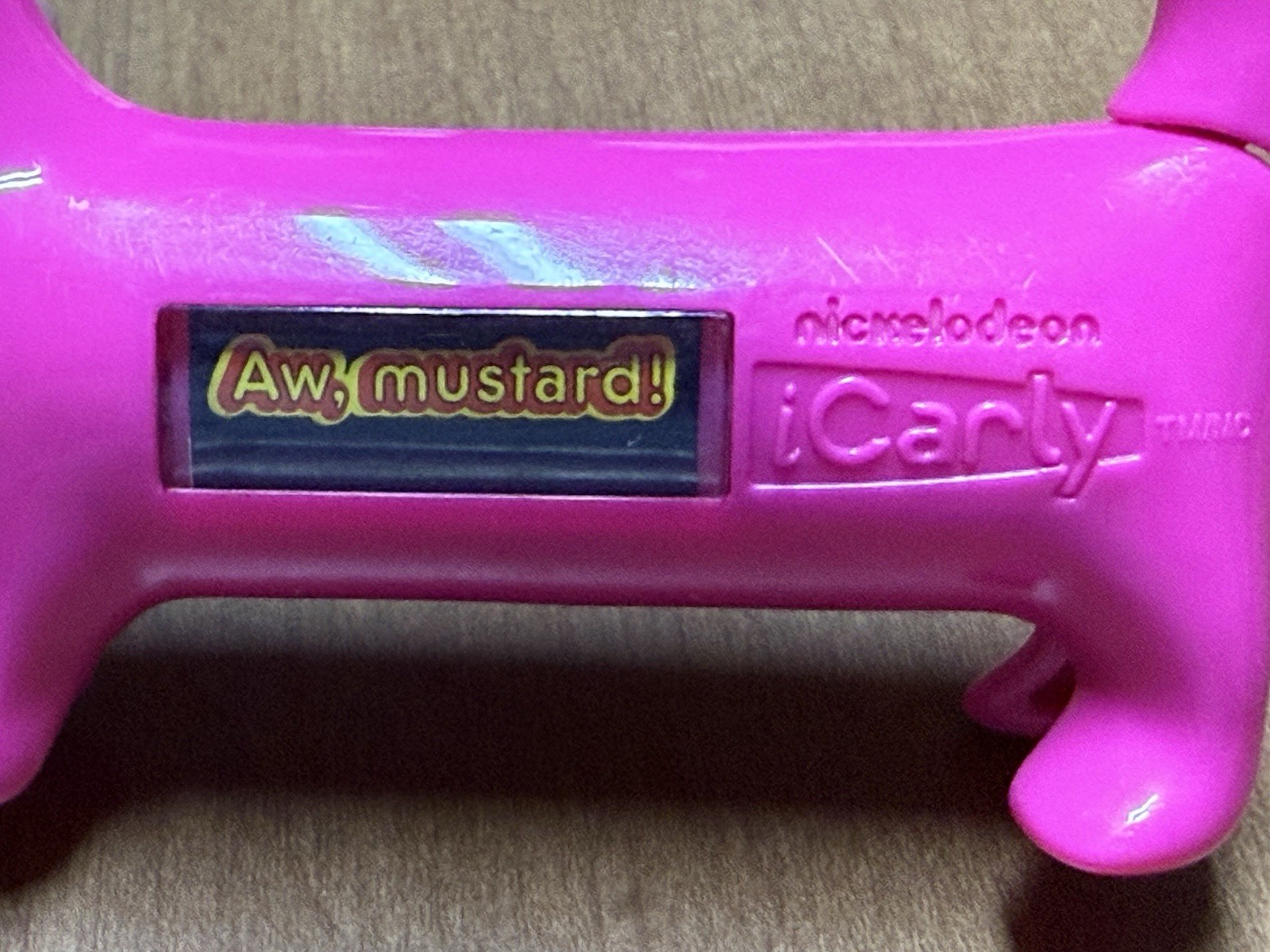Nickelodeon iCarly Pink Dachshund Dog McDonalds Toy 2011 Viacom Sam Gibby WORKS