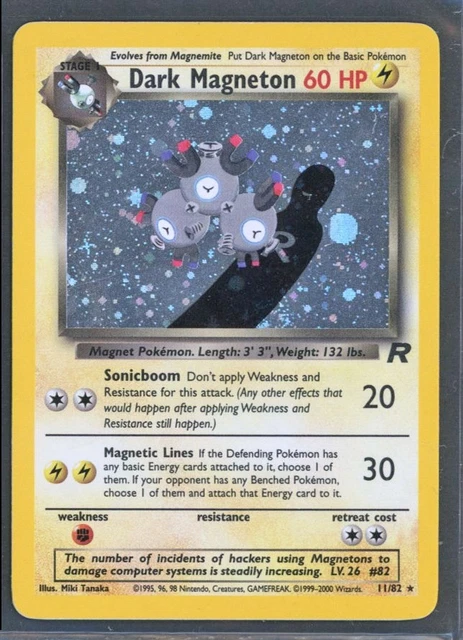 Pokemon Cards - Dark Magneton 11/82 Team Rocket Set Holo eBay Live Fri 11th Jul