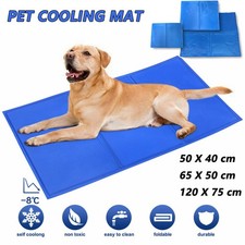 Pet Cooling Gel Mat Dog Cat Summer Heat Relief Non toxic Pad Self Cooling M-XXL