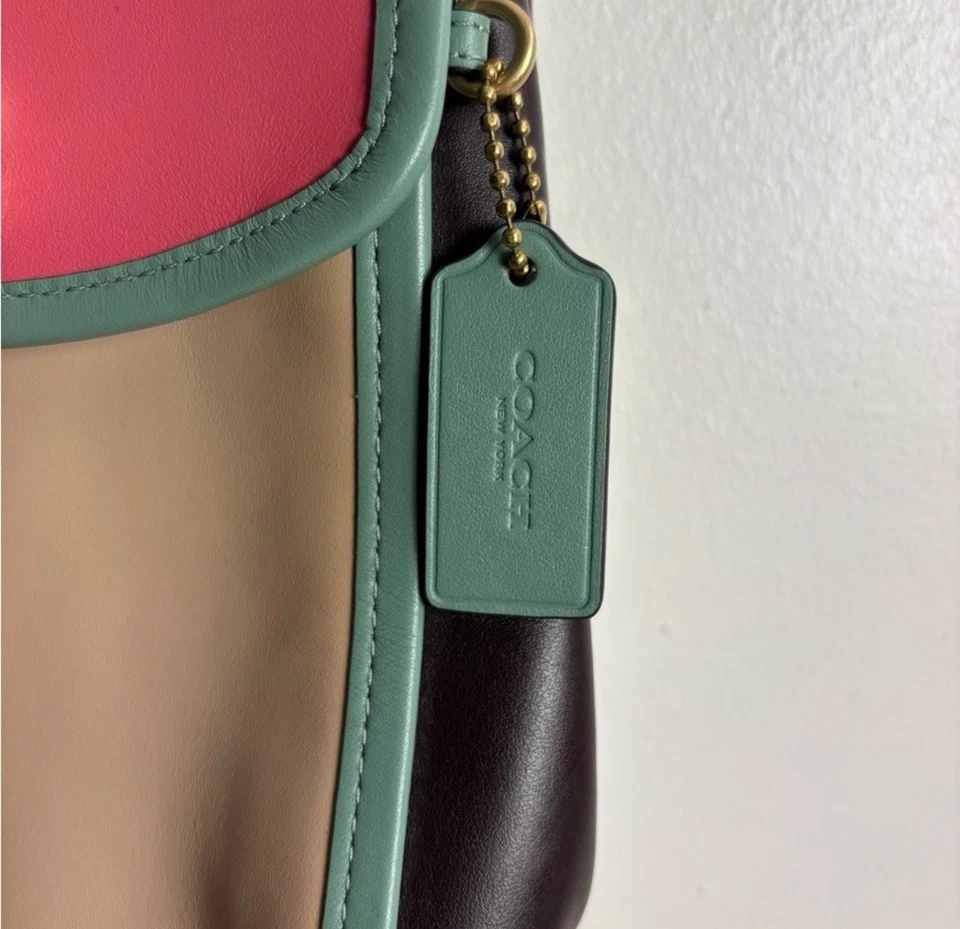 Рюкзак-трансформер Coach Parker 16 дюймов цветной блок кожа 97656 - Изображение 4 из 4