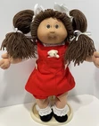 1984 Cabbage Patch Kids 16” Girl Doll Brown Hair & Eyes, Tooth, HM5, Outfit