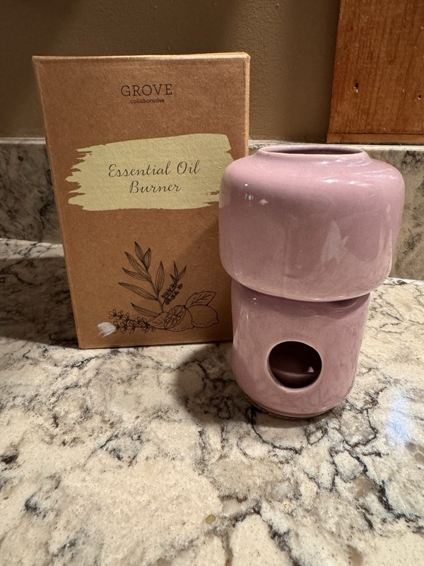 Grove Collaborative Essential Oil Burner Candle Diffuser Scent Votive Relax Bath