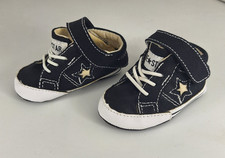 Converse Baby Shoes Black Chuck Taylors Infant Sneakers US Size 1
