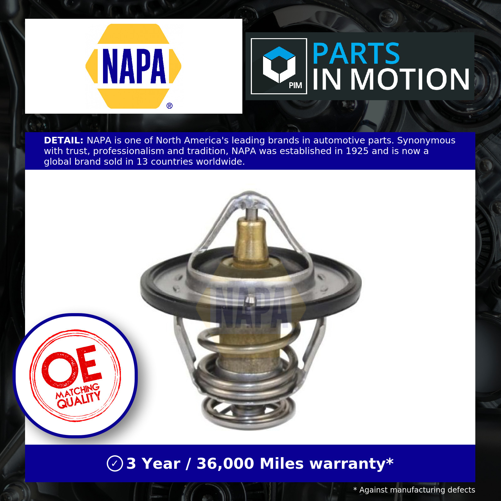 Coolant Thermostat fits OPEL NAPA Genuine Top Quality Guaranteed New - Image 14