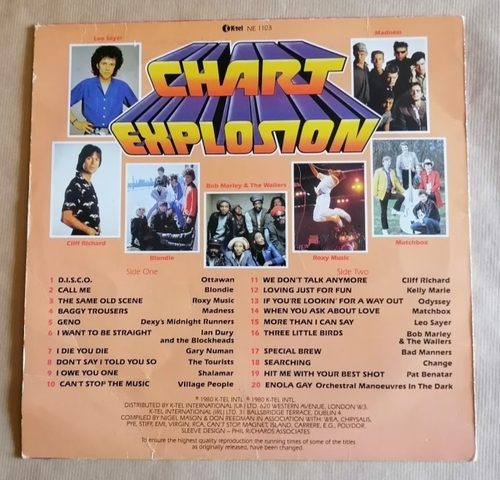 Chart Explosion - Vari - LP 33T 20 Originale Hits 1980 Compilazione K Tale Ne - Picture 2 of 2