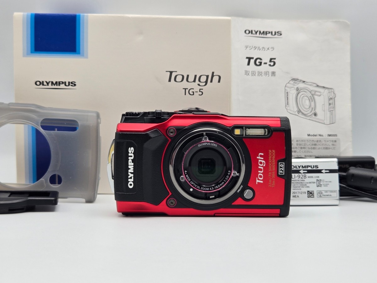 N.MINT] OLYMPUS Tough TG-5 Red Waterproof Compact Digital Camera