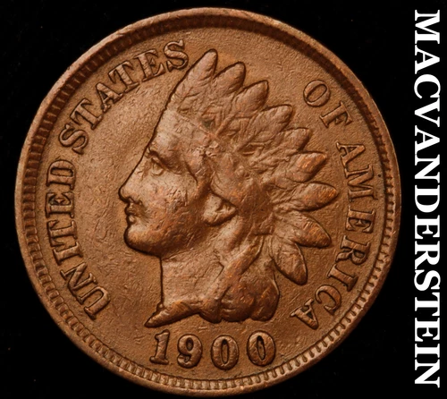 1900 Indian Head Cent-Very Fine Scarce Better Date No Reserve #i3804