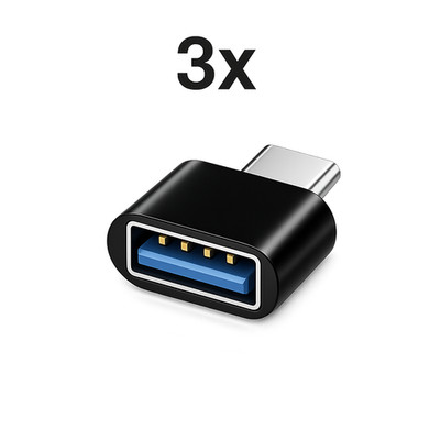 3x USB 3.1 Adapter USB A Buchse auf USB Typ-C OTG MacBook iPad Samsung Xiaomi