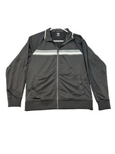 Athletic Works Black Track Jacket Lightweight Full Zip Size Medium 38-40 Women