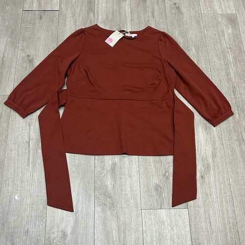 Boden Women’s Wrap Style Top UK 20 Long Sleeve Tie Back Burnt Orange Smart BNWT - Bild 2 von 12