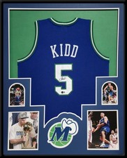 FRAMED DALLAS MAVERICKS JASON KIDD AUTOGRAPHED JERSEY BECKETT HOLO