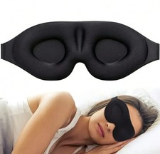 1 pc 3D Light-Blocking Travel Eye Mask   No-Nose Wing, Ultra-Comfort - NEW