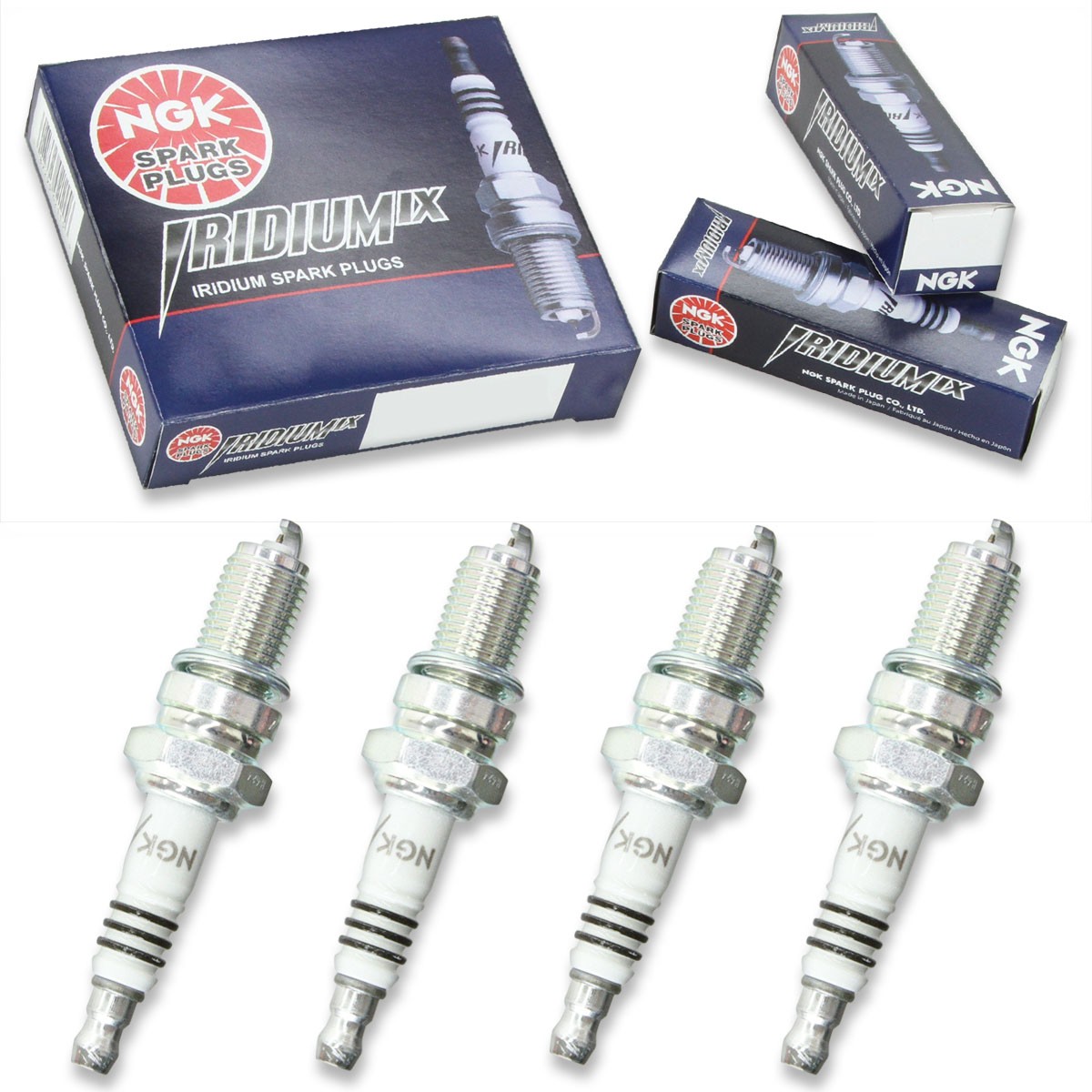 4pcs 04-05 Yamaha YXR66F Rhino 660 NGK Iridium IX Spark Plugs 660cc 40ci Kit mp