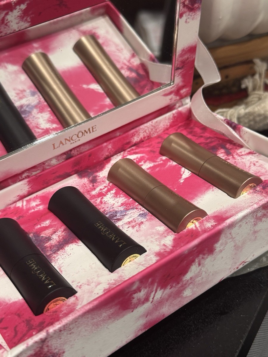 Lancome l'absolu rouge set 4 lipstick Mini With Gift Box And