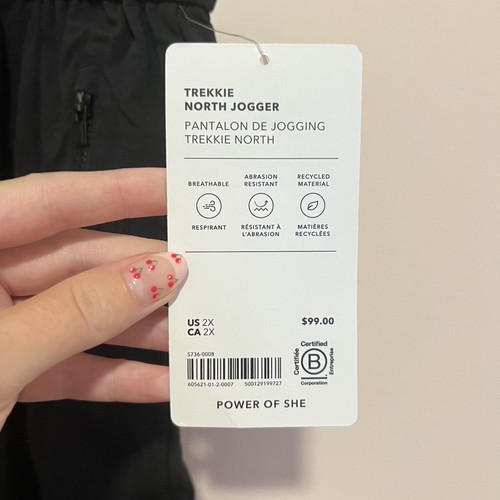 Neu mit Etikett Athleta Trekkie Relaxed mittelhohe Jogginghose schwarz Damen Übergröße 2X - Bild 16 von 16