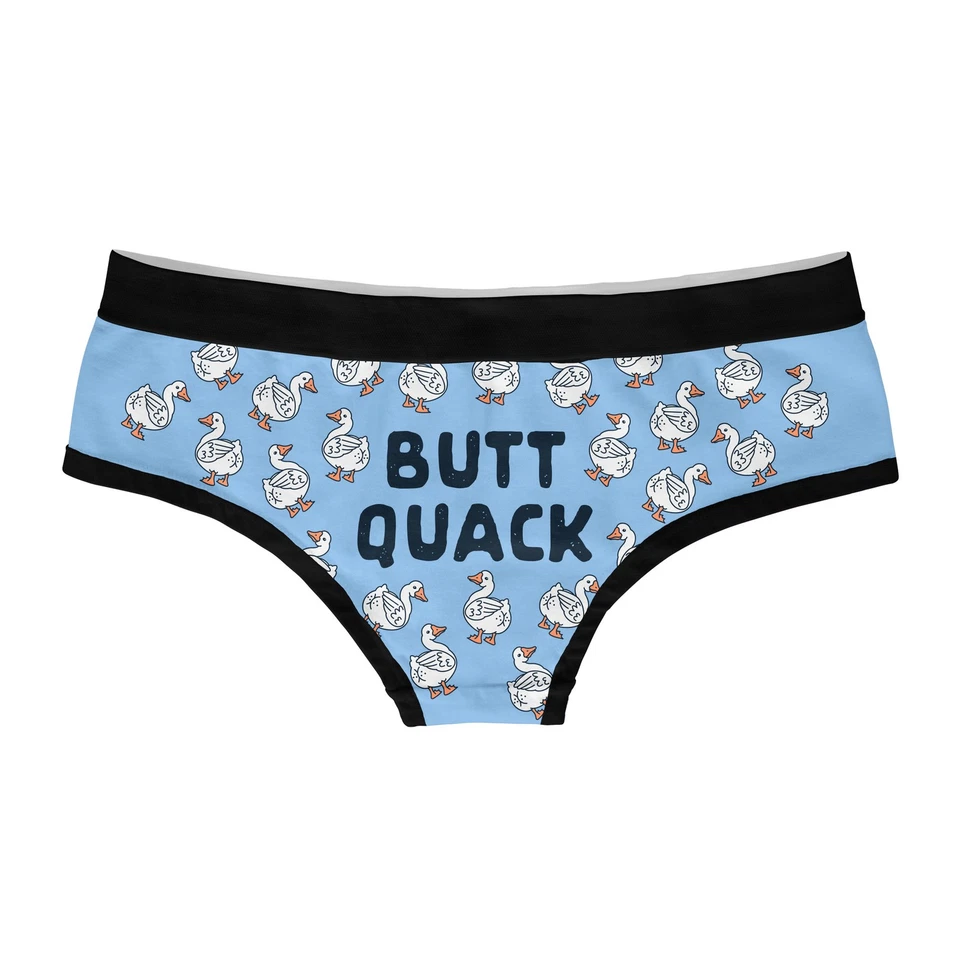 Womens Butt Quack Panties Funny Duck Joke Graphic Bikini Brief Underwear for - Image 2 of 4