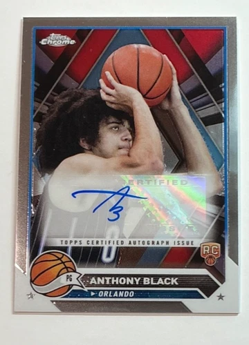 2024 Topps Chrome Auto Anthony Black RC Auto Orlando Magic Rookie