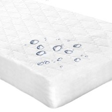COZYCUDDLES Quilted Waterproof Fitted Crib Mattress Protector Cover - Snug Fi...