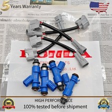 4x New Oem Rdx 410cc Denso Fuel Injectors Wplug Play Adapters For Honda Acura
