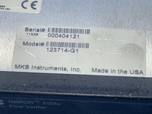 MKS INSTRUMENTS GBROR INSITU FLOW VERIFIER 123714-G1 GBR124CR1 - Picture 4 of 6