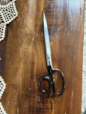 Vintage Clauss 3769 9.5” Scissors Straight cut Made In U.S.A. Forged Steel