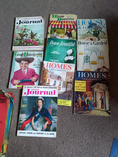 Vintage HOUSE & GARDEN , HOUSE BEAUTIFUL MAGAZINES X 9, 50s 60s - Picture 1 of 9
