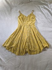 The Gap Yellow Floral Print Sleeveless Mini Dress Size M