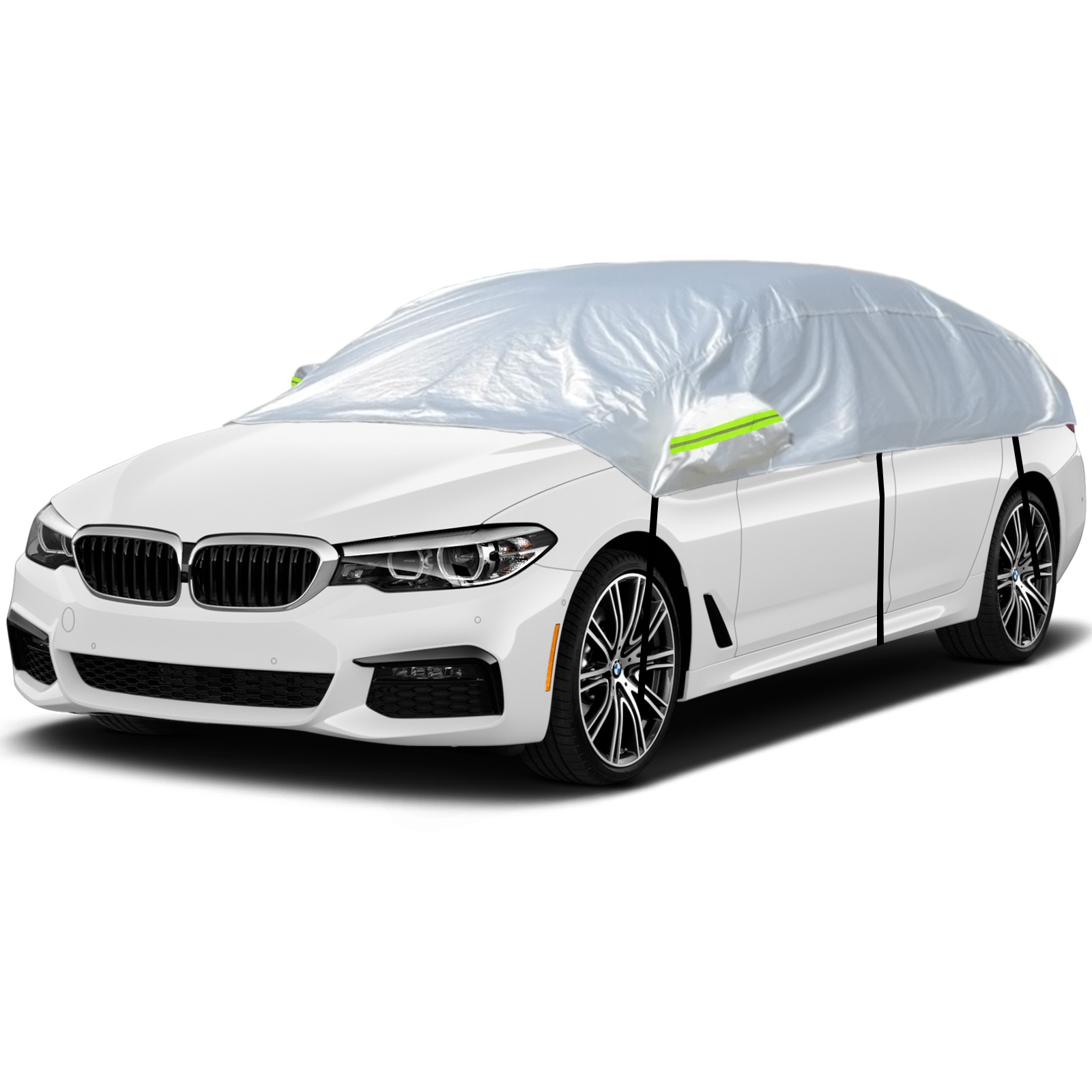 Half Car Cover Waterproof UV Screen Covers for Hatchback/SUV/Sedan up to 520cm