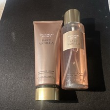Victoria's Secret Bare Vanilla Set Vanilla Lotion 8 oz Fragrance Mist 8.4 oz