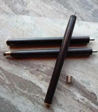 3 Fold Vintage Style Black Wooden Walking Stick Cane For Head Handle Only Shaft