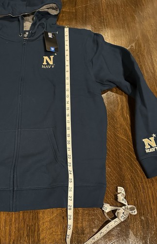 Navy Midshipmen Hoodie Zip Up Sweatshirt Men’s XL Top of the World Blue New - Picture 6 of 7